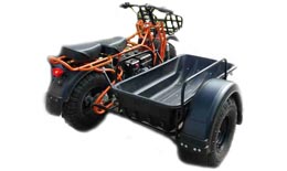 МОТОЦИКЛ СКАУТ-2F-PLUS-8Е, С БОКОВЫМ ПРИЦЕПОМ, С КОРЫТОМ (КОМПЛЕКТ)