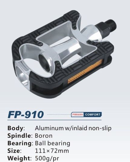 Педали бренд "VORON" FP-910, алюминий/пластик, ось из бористой стали, шариковый подшипник, резьба 9/