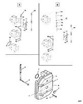 Пластина аттенюатора 2-Х ТАКТНОГО ПЛМ MERCURY 55 Серийный номер от 0P325500 и выше