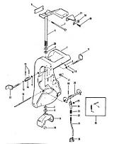Поворотный кронштейн (короткий) (длинный-0C160935 и ниже) (60EL NOI) (NPT) 2-Х ТАКТНОГО ПЛМ MERCURY 60 Серийный номер от 0B122930 до 0D000749