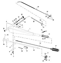 Ручки руля 2-Х ТАКТНОГО ПЛМ MERCURY 55 Серийный номер от 0G760300 до 0T979999
