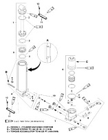Ручные компоненты наклона (Дизайн 2) 2-Х ТАКТНОГО ПЛМ MERCURY 55 Серийный номер от 0G290585 до 0G589999