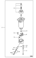 Компоненты стартера 4-Х ТАКТНОГО ПЛМ MERCURY 15 Carb(2CYL) Серийный номер от 0R235949 и выше