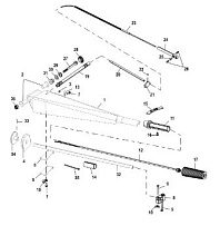 Ручки руля 2-Х ТАКТНОГО ПЛМ MERCURY 55 Серийный номер от 0P325500 и выше