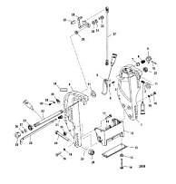 Кронштейн транца (электрический) 2-Х ТАКТНОГО ПЛМ MERCURY 55 Серийный номер от 0P325500 и выше