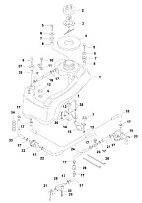Встроенный топливный бак 4-Х ТАКТНОГО ПЛМ MERCURY 6 Серийный номер от 0P073456 до 0P400999