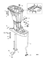 Корпус карданного вала 4-Х ТАКТНОГО ПЛМ MERCURY 60 Серийный номер от 0P515897 и выше