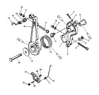 Дроссель и рычаг 2-Х ТАКТНОГО ПЛМ MERCURY 60 Серийный номер от 9885345 до 9973099
