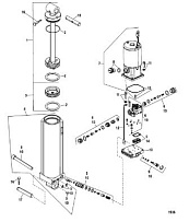 Компоненты гидроподъема 4-Х ТАКТНОГО ПЛМ MERCURY 115 Серийный номер от 1B227000 до 1B366822