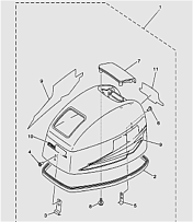 Капот 2-Х ТАКТНОГО ПЛМ YAMABISI T9.9-15BMS