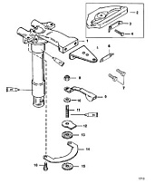 Поворотный кронштейн (Часть 2) 2-х тактного ПЛМ MERCURY 40 M Серийный номер от 00P017000 до 0P325499