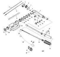 Рукоятка румпеля 4-Х ТАКТНОГО ПЛМ MERCURY F15 Серийный номер от 1B227000 до 1B727495