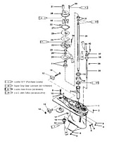 Коробка передач(приводной вал)(60 SEA/MARA/BIG FOOT,3 JAW REV. CLUTCH 1 2-Х ТАКТНОГО ПЛМ MERCURY 60 Серийный номер от 9885345 до 9973099