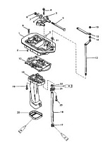 Выхлопная труба 2-Х ТАКТНОГО ПЛМ MERCURY 55 Серийный номер от 0G290585 до 0G589999