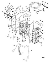 Блок цилиндров 2-Х ТАКТНОГО ПЛМ MERCURY 75 Серийный номер от 1B000000 и выше