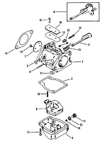 Карбюратор (WME-22/22B/23/24/35) 2-Х ТАКТНОГО ПЛМ MERCURY 60 Серийный номер от 0D000750 до 0G290584