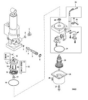 Power Tilt 4-Х ТАКТНОГО ПЛМ MERCURY 15 Carb(2CYL) Серийный номер от 0R235949 и выше