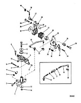 Дроссель и свечи зажигания 2-х тактного ПЛМ MERCURY 40 M Серийный номер от 7144763 и выше