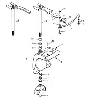 Поворотный кронштейн (S/N: 0D181999 и ниже) 2-Х ТАКТНОГО ПЛМ MERCURY 50EO Серийный номер от 0D000750 до 0G290584