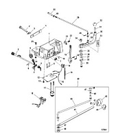Компоненты набора рукоятки рулевого управления 4-Х ТАКТНОГО ПЛМ MERCURY 115 Серийный номер от 1B227000 до 1B366822