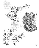 Индукционные компоненты 4-Х ТАКТНОГО ПЛМ MERCURY 135 Серийный номер от 1B2270001 до 1B381711