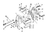 Зажимной кронштейн (ручной) 2-Х ТАКТНОГО ПЛМ MERCURY 60 Серийный номер от 0G290585 до 0G589999