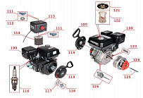 Двигатель мотобуксировщика IRBIS МУХТАР-15 (2018 г.)