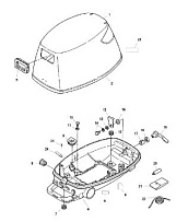 Капот 4-Х ТАКТНОГО ПЛМ MERCURY 5 Серийный номер от 0P073456 до 0P400999