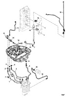 Шланги для переходных пластин 4-Х ТАКТНОГО ПЛМ MERCURY 135 Серийный номер от 1B2270001 до 1B381711