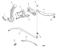 Комплект дистанционного управления(880093A 2) 4-Х ТАКТНОГО ПЛМ MERCURY 50 Серийный номер от 0P401000 до 0P515896