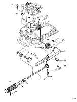 Компоненты дроссельной заслонки 2-х тактного ПЛМ MERCURY 5 M Серийный номер от 0G710613 до 0T894438