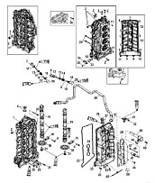 Головка цилиндра и распредвал 4-Х ТАКТНОГО ПЛМ MERCURY 100 Серийный номер от 1B366823 и выше