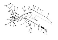 Ручное управление в сборе 2-х тактного ПЛМ MERCURY 40 M Серийный номер от 7144763 и выше