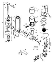 Система наклона двигателя, Single Ram (0D252460 и ниже) 2-Х ТАКТНОГО ПЛМ MERCURY 75 Серийный номер от 9589039 до 9793576