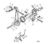 Дроссель и рычаг 2-Х ТАКТНОГО ПЛМ MERCURY 75 Серийный номер от 0A996142 до 0B240450