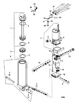 Система наклона двигателя 2-Х ТАКТНОГО ПЛМ MERCURY 90 Серийный номер от 1B000001 и выше