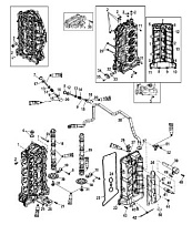 Головка цилиндра и распредвал 4-Х ТАКТНОГО ПЛМ MERCURY 80 Серийный номер от 0P459572 и выше