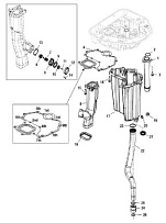 Переходная пластина(нижняя) 4-Х ТАКТНОГО ПЛМ MERCURY 135 Серийный номер от 1B2270001 до 1B381711