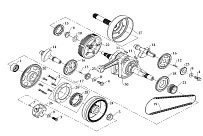 Коленвал, обгонная муфта, диск сцепления КВАДРОЦИКЛА STELS ATV 700 GT1