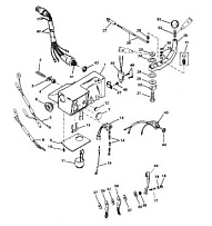 Ручки руля комплект (Часть 3) 2-Х ТАКТНОГО ПЛМ MERCURY 60 Серийный номер от 0G290585 до 0G589999